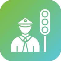 Civilian Traffic Officer Vector Icon Style