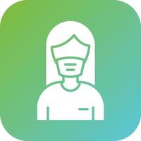 Paramedic Female Vector Icon Style
