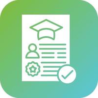 Academic Record Vector Icon Style