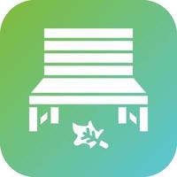 Autumn Bench Vector Icon Style