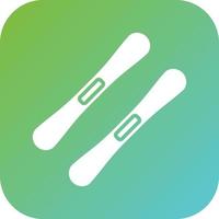 Skis Vector Icon Style