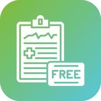 gratis médico chequeo vector icono estilo