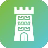 Castle Tower Vector Icon Style