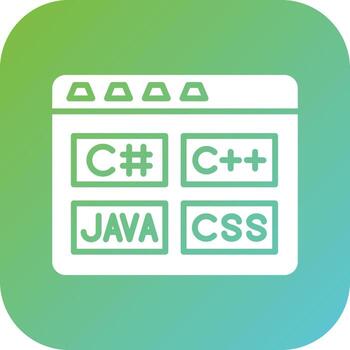 codificación idioma vector icono estilo