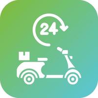 24 Hours Delivery Vector Icon Style
