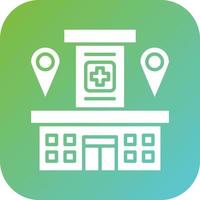 Hospital Location Vector Icon Style