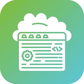 nube codificación vector icono estilo