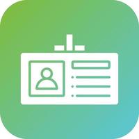 Identification Card Vector Icon Style
