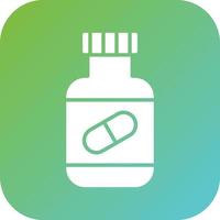 pastillas botella vector icono estilo