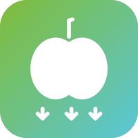 Falling Apple Vector Icon Style