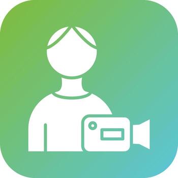 Camera Operator Vector Icon Style