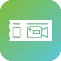 Movie Ticket Vector Icon Style