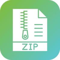 Zip File Vector Icon Style