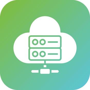 Cloud Database Vector Icon Style