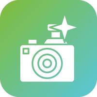 Flash Camera Vector Icon Style