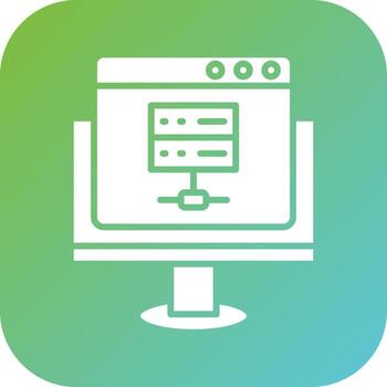 web hospedaje vector icono estilo