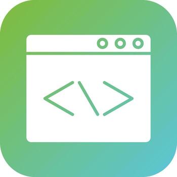 Web Coding Vector Icon Style