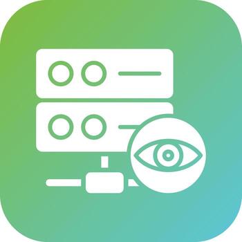 base de datos visión vector icono estilo
