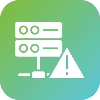 Database Alert Vector Icon Style
