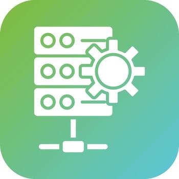 base de datos ajustes vector icono estilo