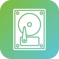 Hard Disk Vector Icon Style