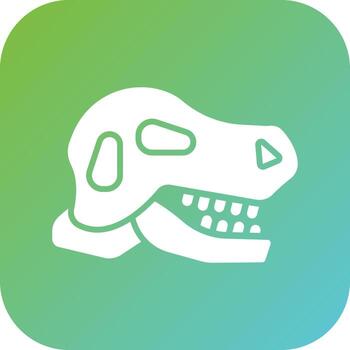 Dinosaur Fossil Vector Icon Style