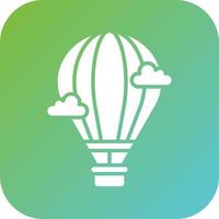 Hot Air Balloon Vector Icon Style