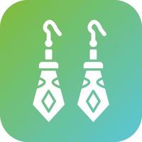 Earrings Vector Icon Style