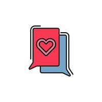 love, conversation, chat vector icon