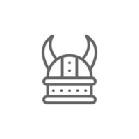 vikingo, sombrero vector icono