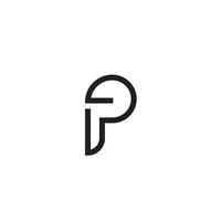 P letter vector alphabet logp icon design