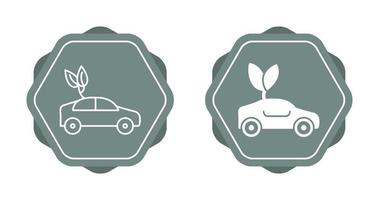 icono de vector de coche ecológico