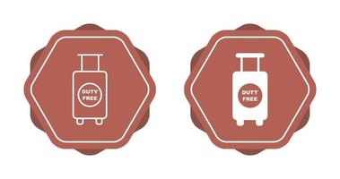 Duty Free Luggage Vector Icon