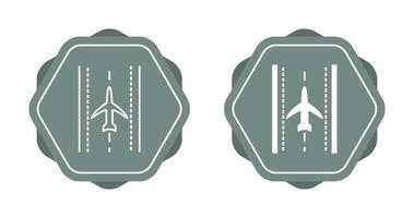 Plane on Runway Vector Icon