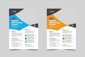 Modern flyer template design for a business proposal, corporate, advertisement, marketing, promotion vector