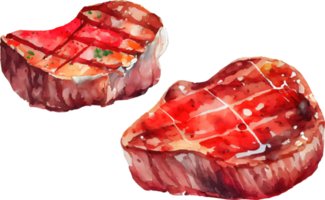 Viande steak aquarelle png