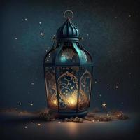 Arabic Islamic Background with Mosque and Ramadan Background photo