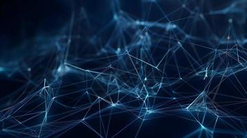 Abstract Technology Network Structure Dark Background photo