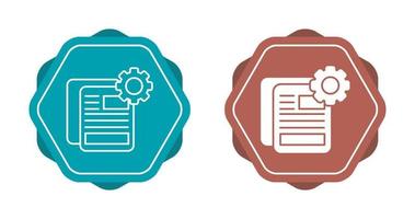 icono de vector de configuración de documento