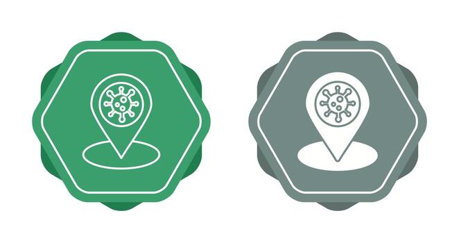 Covid Location Vector Icon