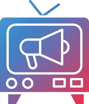 vector diseño televisión comercial icono estilo
