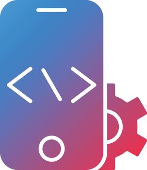 Vector Design Mobile Coding Icon Style