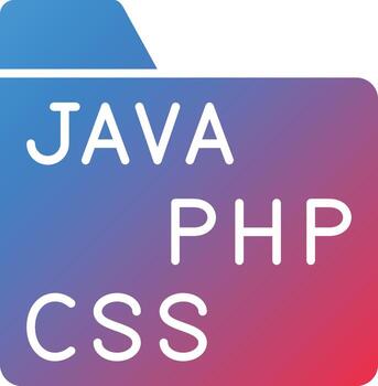 Vector Design Coding Folder Icon Style