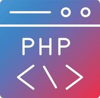 vector diseño php codificación icono estilo