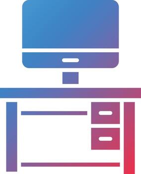vector diseño computadora mesa icono estilo