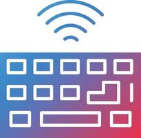 Vector Design Wireless Keyboard Icon Style