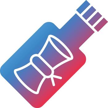 Vector Design Message In A Bottle Icon Style