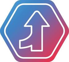 Vector Design Merging Road Icon Style