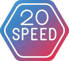 Vector Design 20 Speed Limit Icon Style