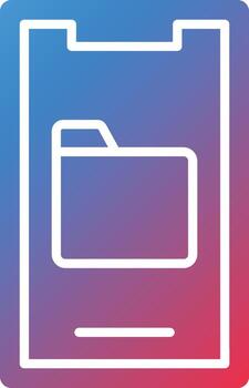 Vector Design Mobile Folder Icon Style